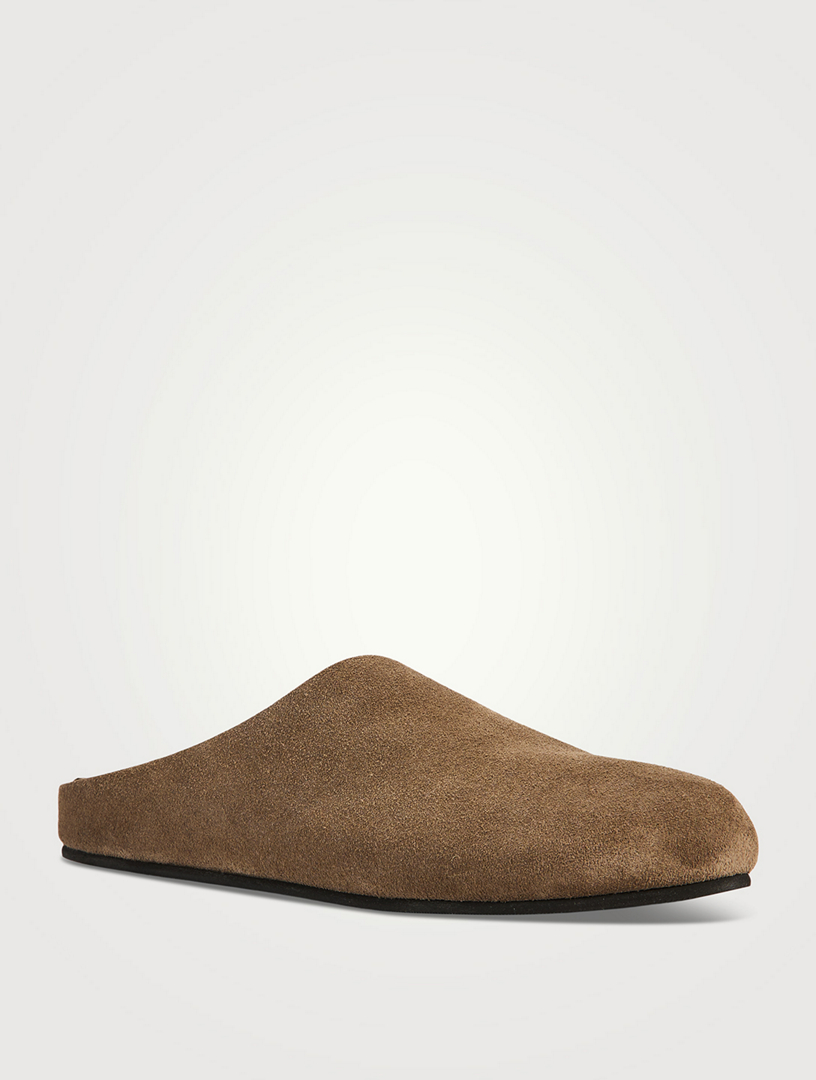 THE ROW Hugo Suede Slides | Holt Renfrew