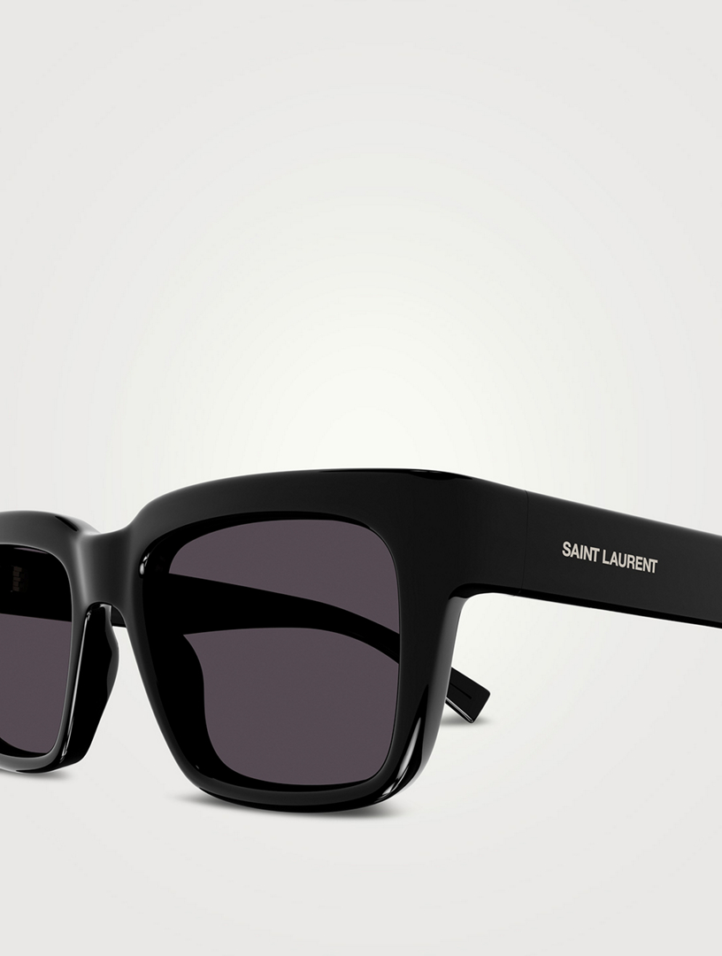 SAINT LAURENT *RECYCLED* - BOLD SLIM RECTANGLE SUNGLASSES /GREEN