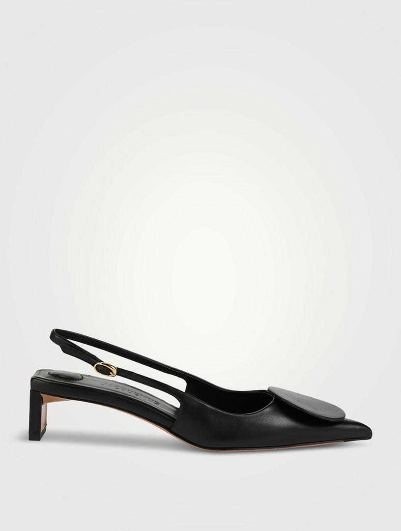 Les Duelo Leather Slingback Pumps