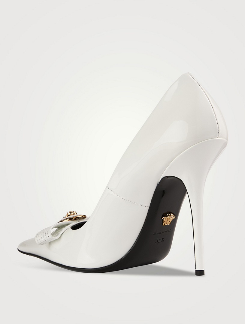 Gianni Ribbon Patent Leather Pumps