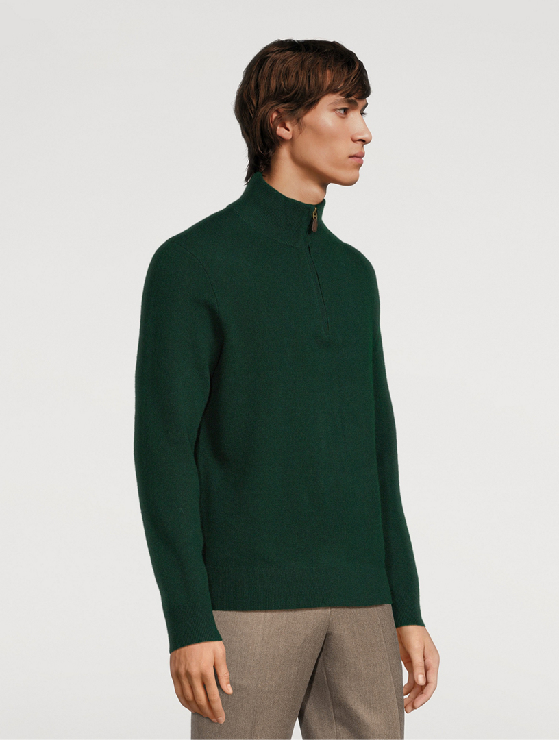POLO RALPH LAUREN Wool Quarter-Zip Sweater | Holt Renfrew