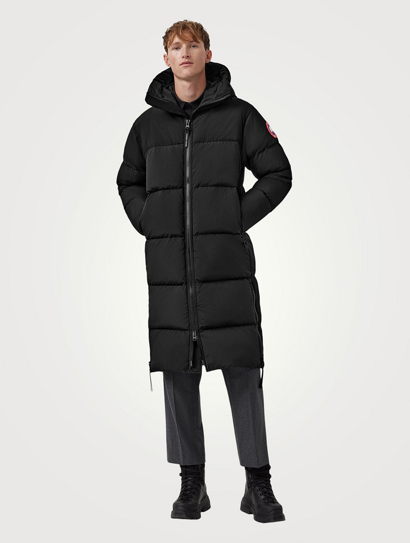 Long goose down jacket hotsell