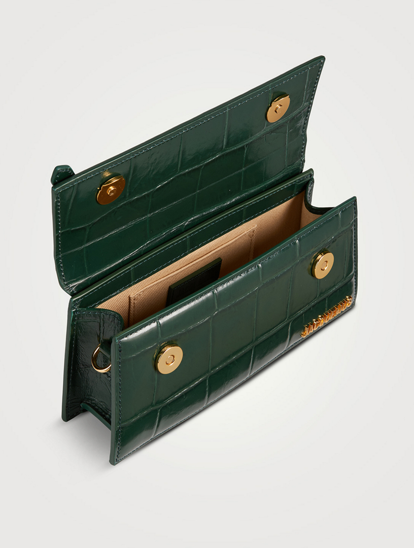 JACQUEMUS Sac Le Chiquito Long Boucle en cuir embossé croco Holt