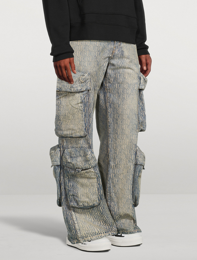 Jacquard Utility Cargo Jeans