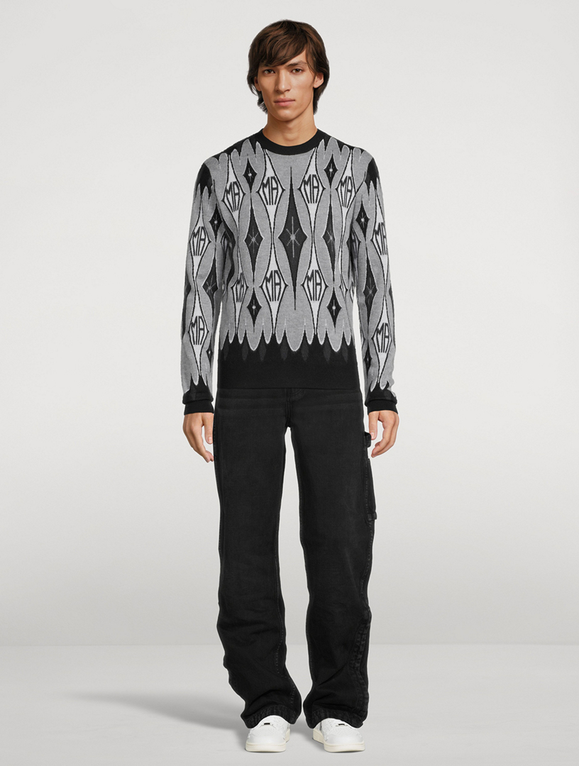 Amiri Argyle Jacquard Sweater