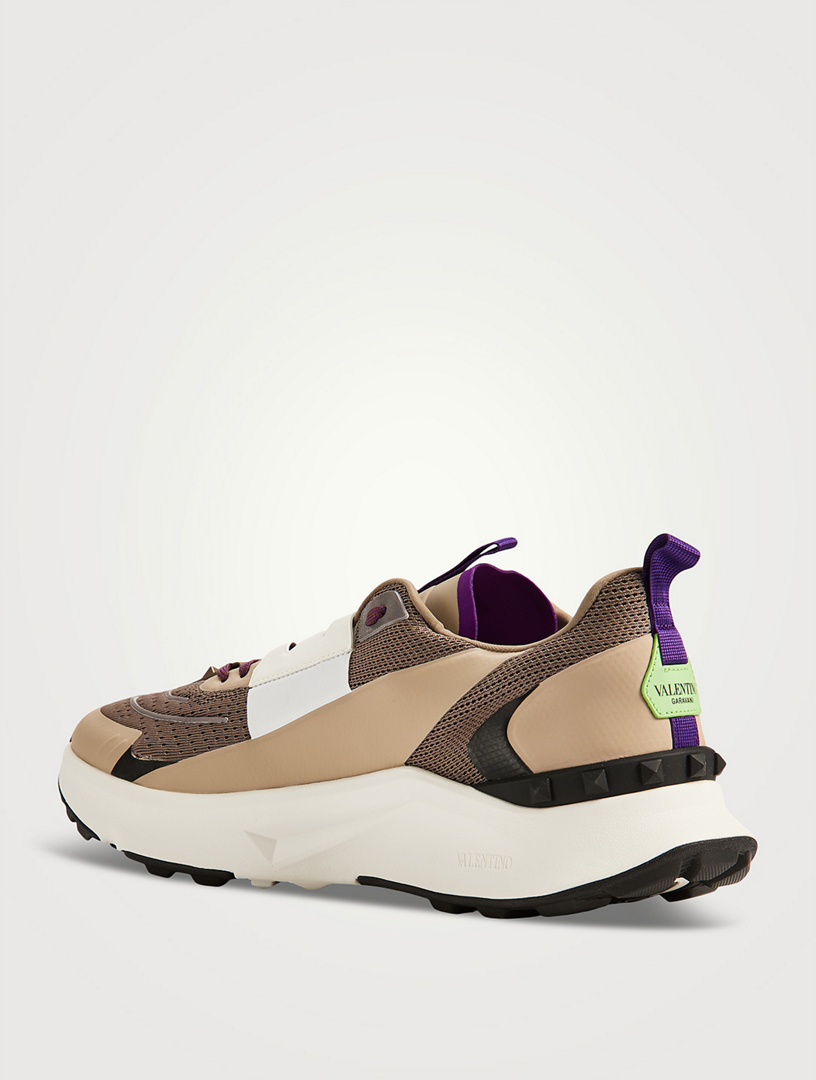 True Act Mesh And Rubberized Sneakers