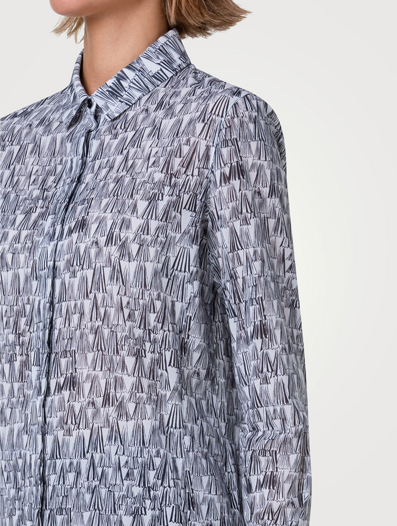 Poplin Shirt Lines Print
