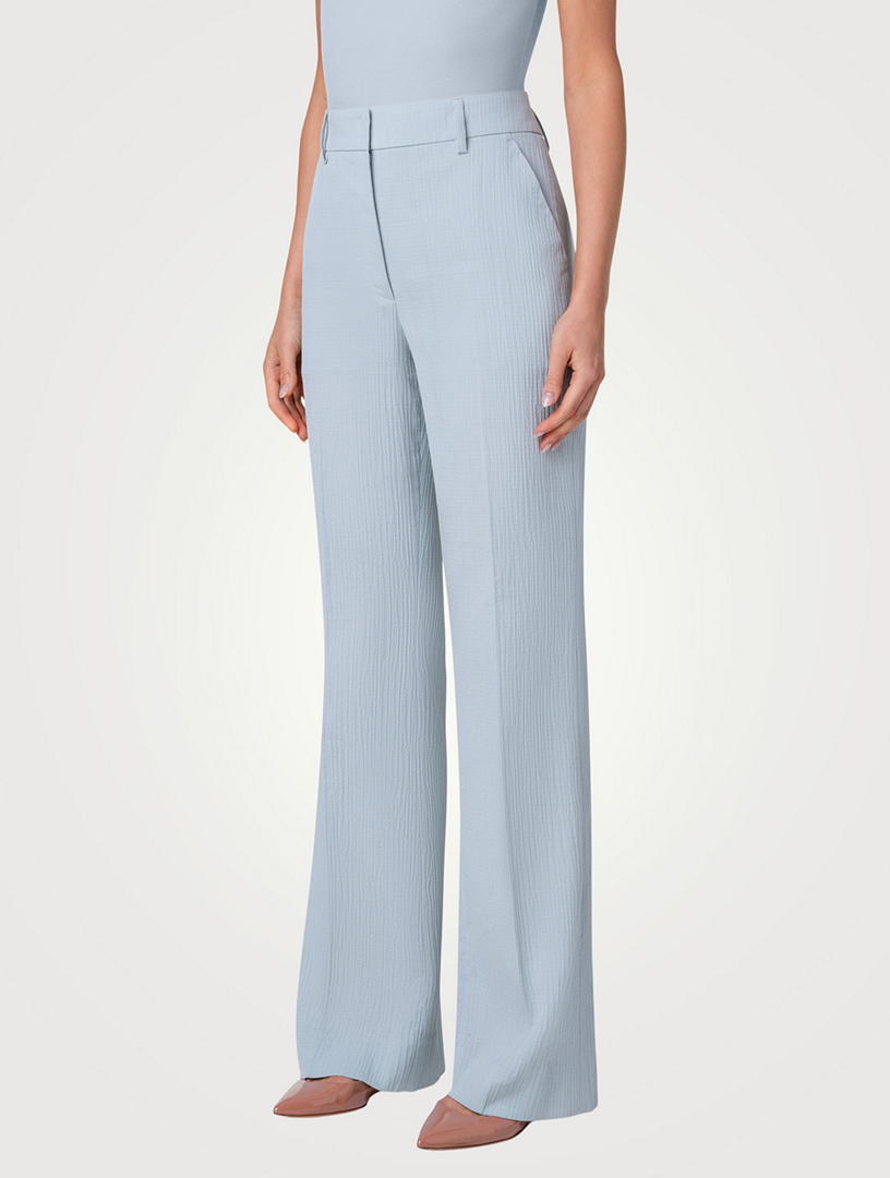 Marilyn Cotton Silk Stretch Bootcut Trousers