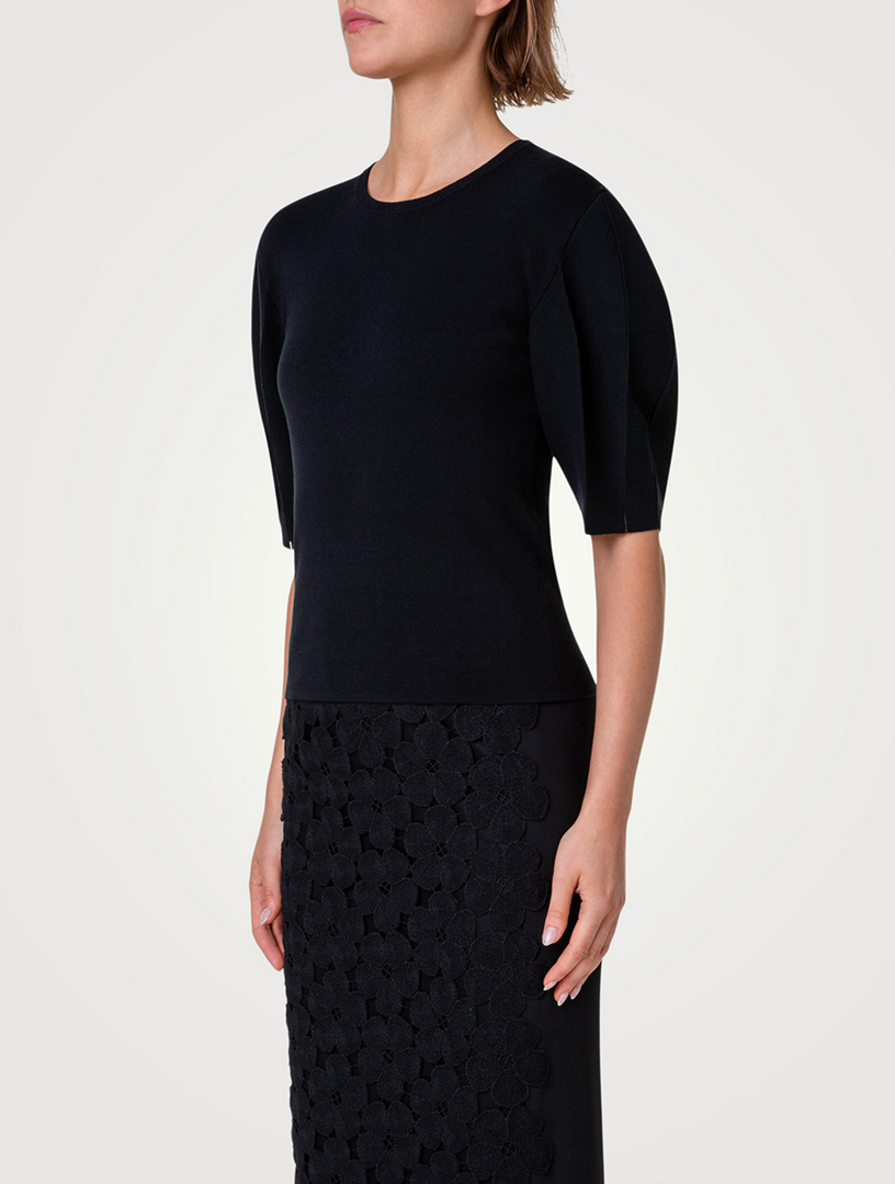 Puff-Sleeve Sweater