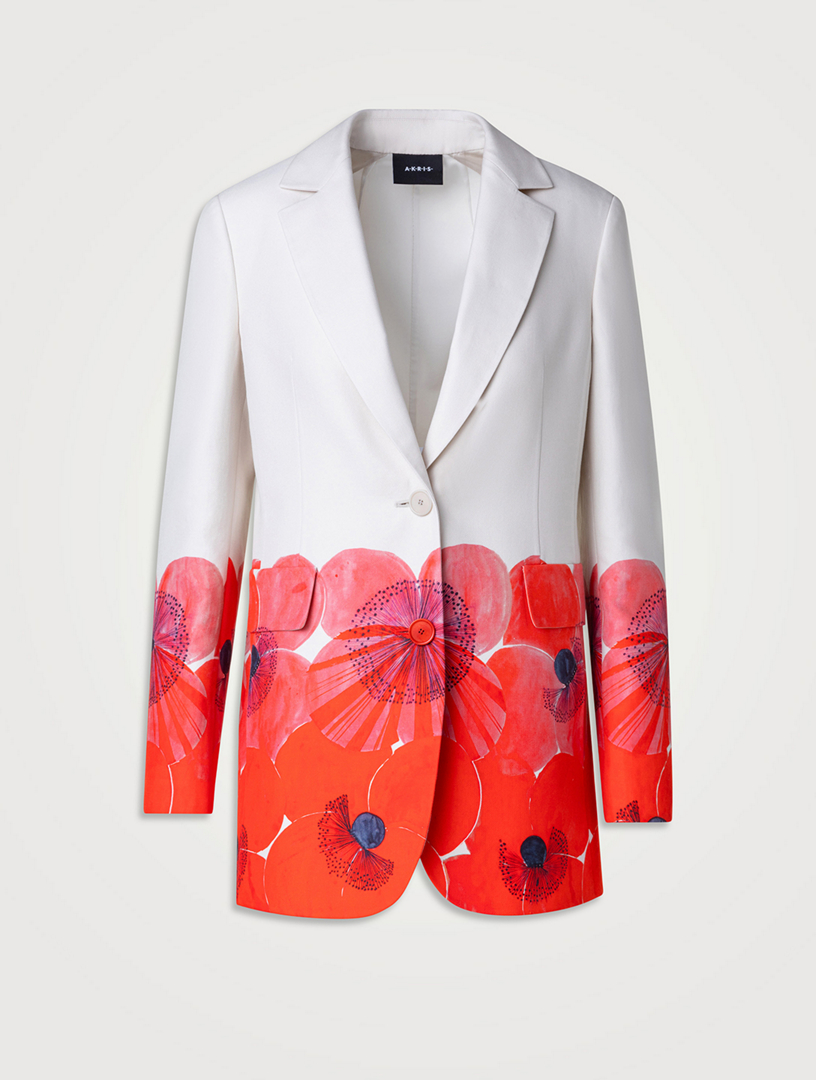 Alvina Blazer Poppy Print