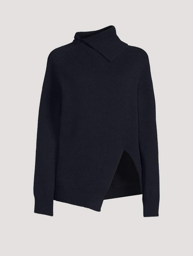 Asymmetric Wool And Cashmere Sweater