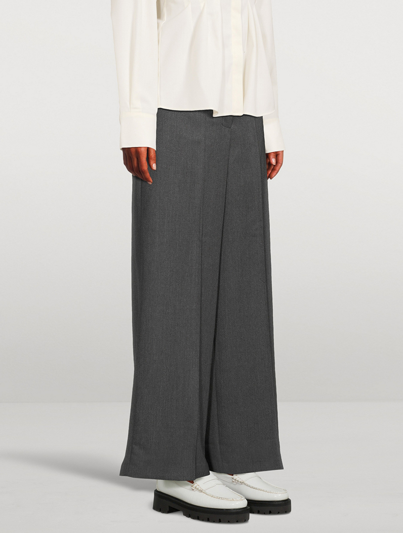 Belted wide leg trousers– Róhe