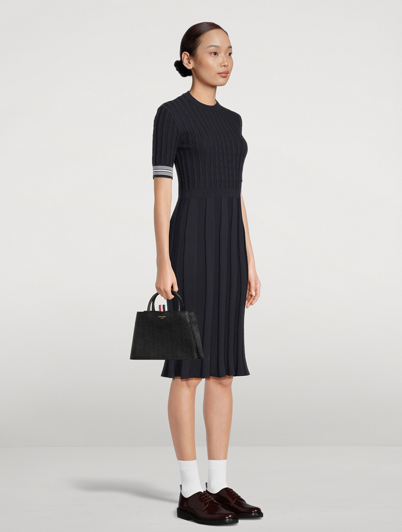 Cotton Pleated Midi Dress