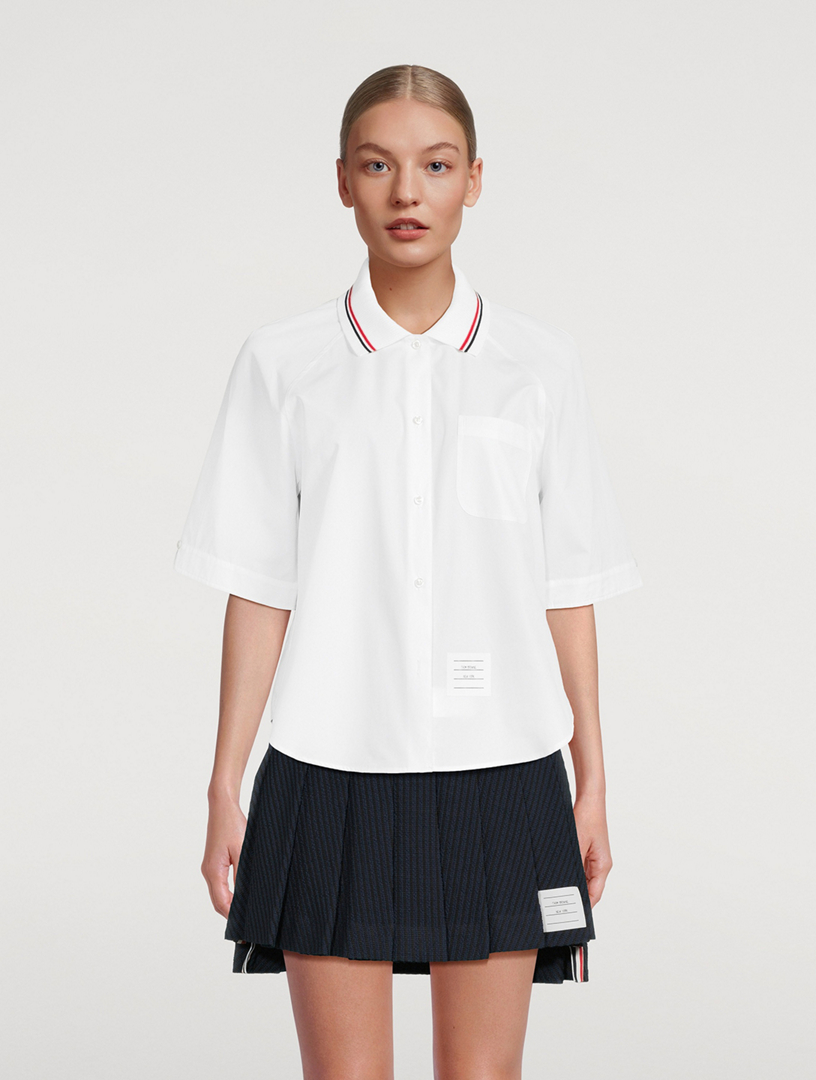 Poplin Box Pleat Shirt