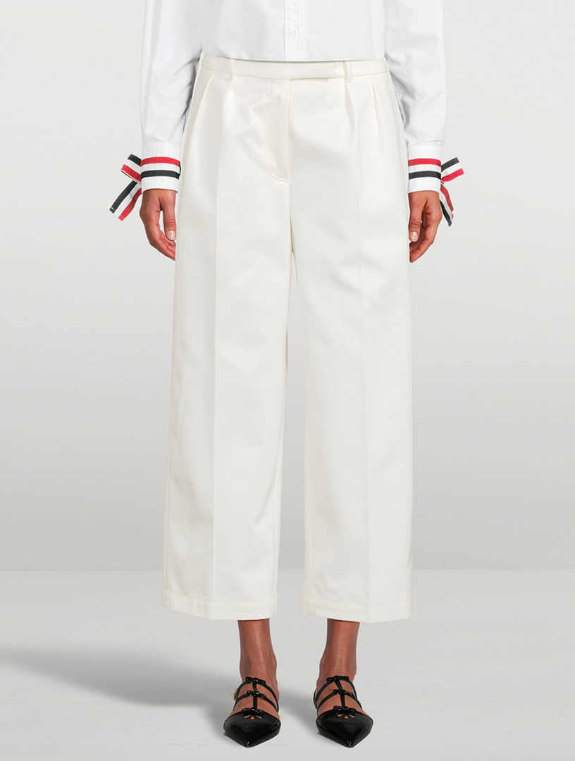 Cotton Cropped Relaxed Pants