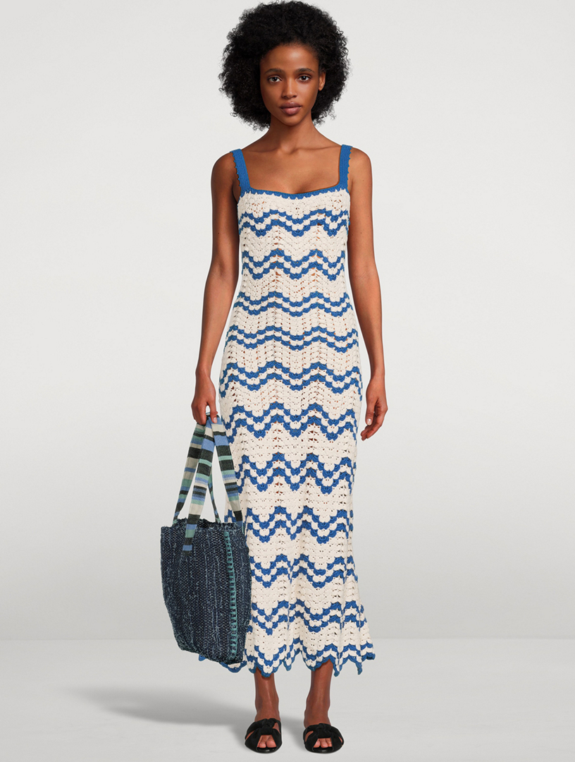 white christmas dresses Marea Crochet Maxi Dress | Blues