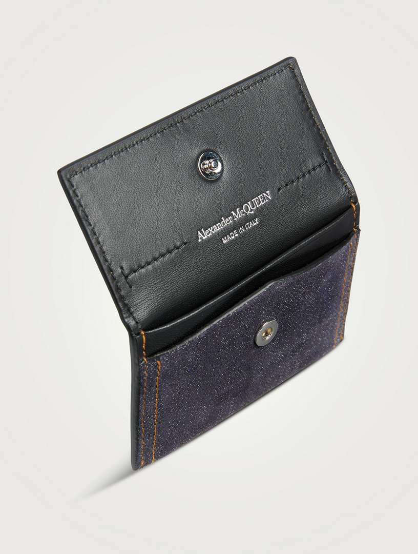 Skull Denim Envelope Card Holder