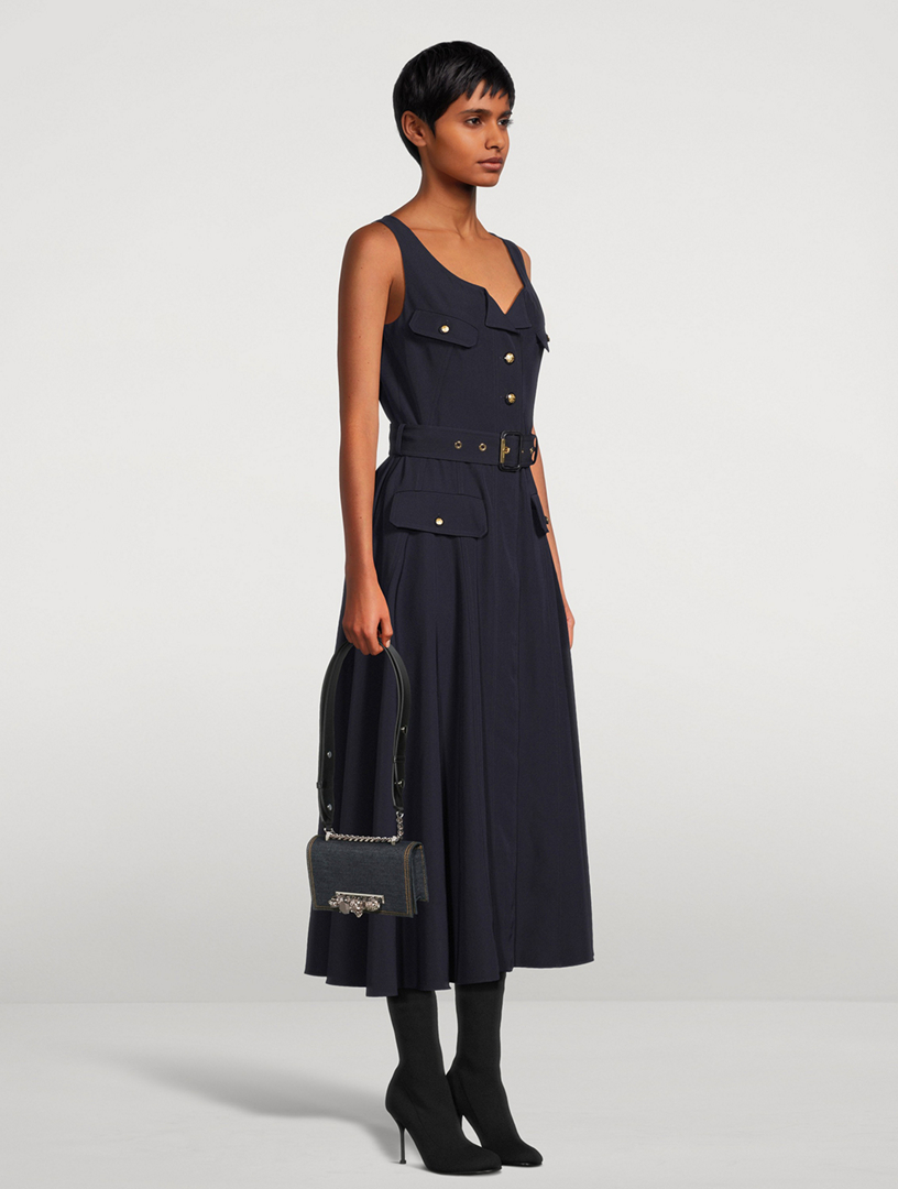 MCQUEEN Mini The Biker Jewelled Denim Satchel | Holt Renfrew