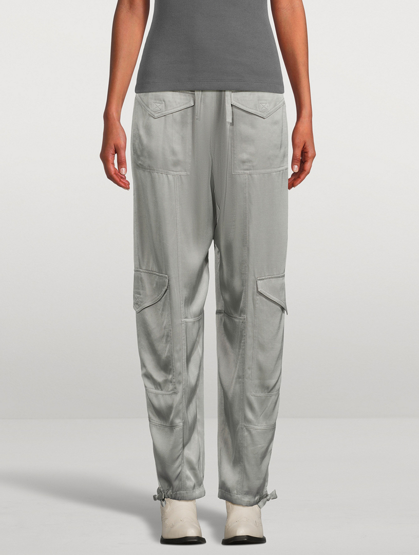 Washed Satin Trousers