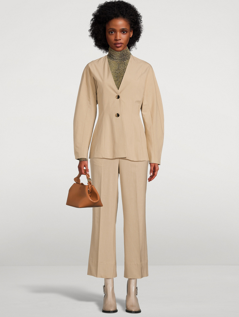 Drapey Melange Shaped Blazer
