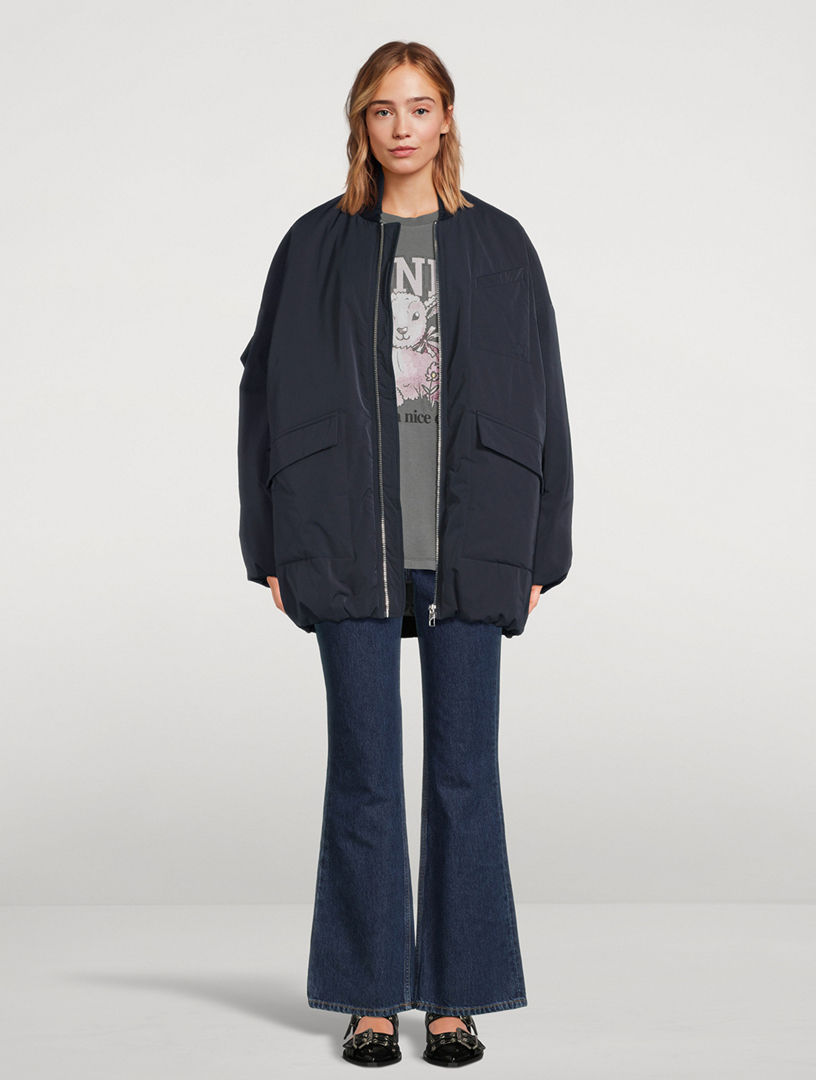 Twill Oversize Bomber Jacket