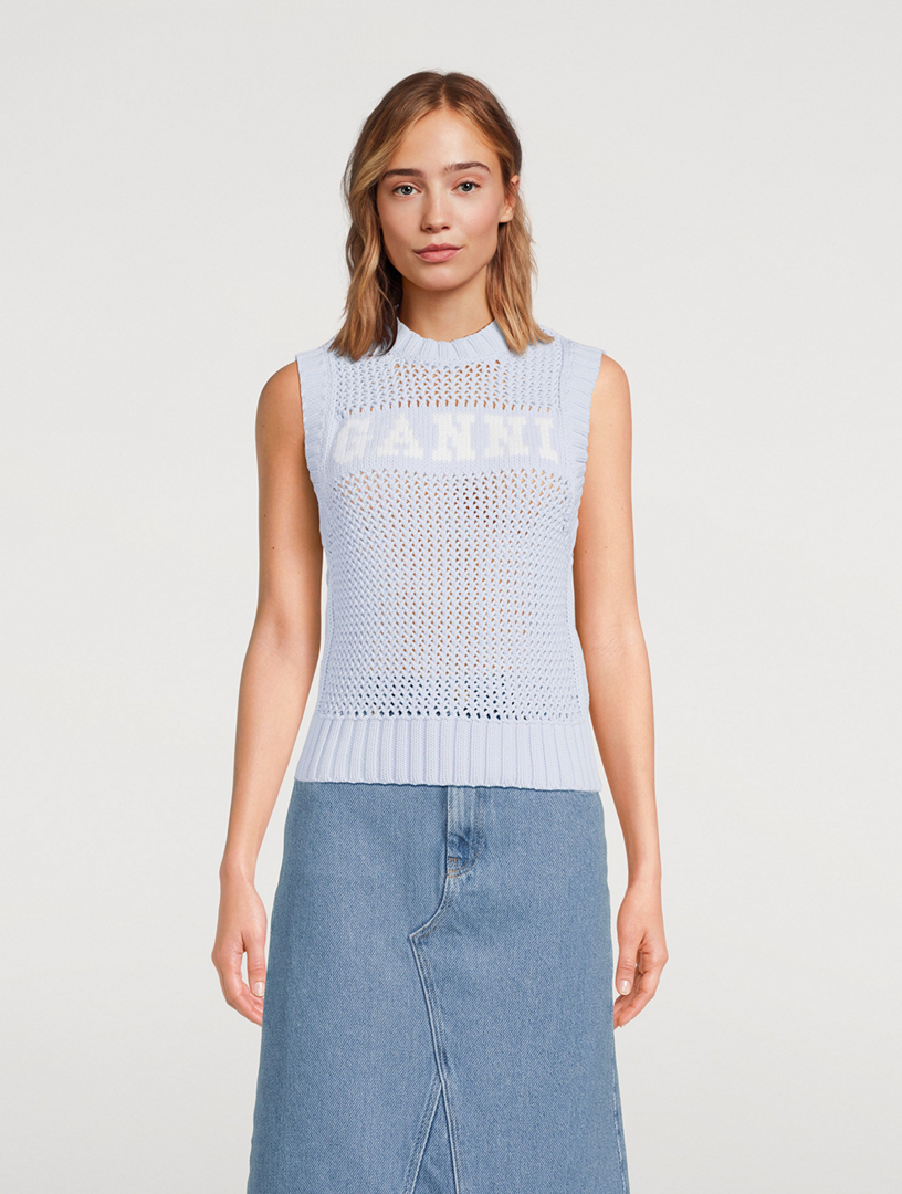 GANNI Cotton-Blend Rope Vest | Holt Renfrew