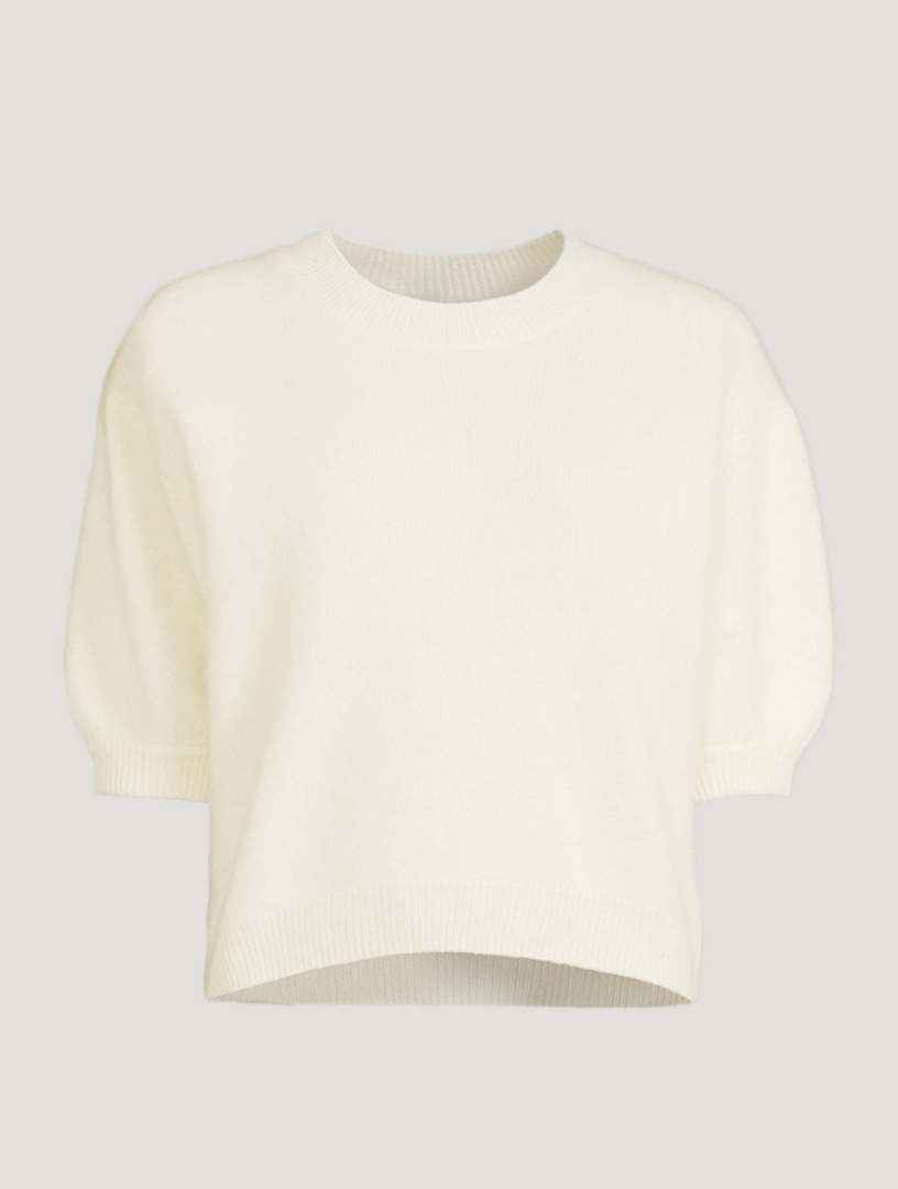 Juniper Cashmere Short-Sleeve Sweater
