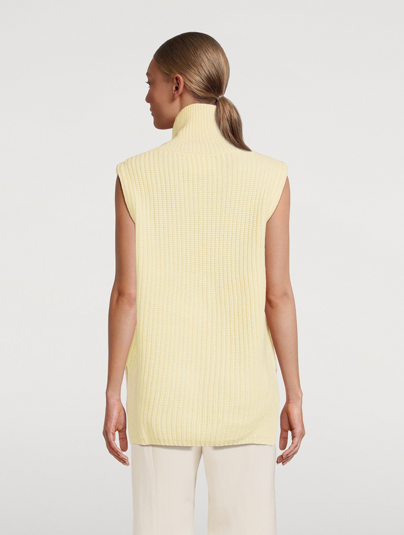 Thea Cashmere High-Neck Sweater Vest