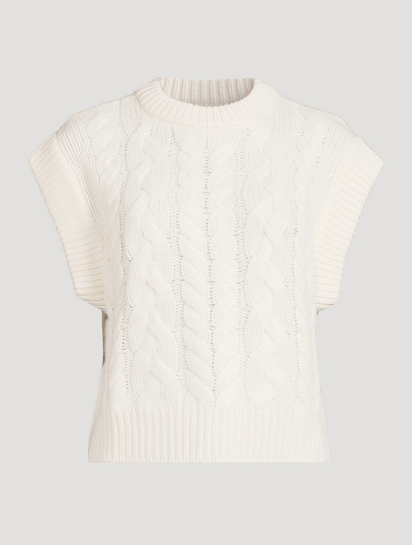 Hayley Cashmere Cable-Knit Sweater Vest