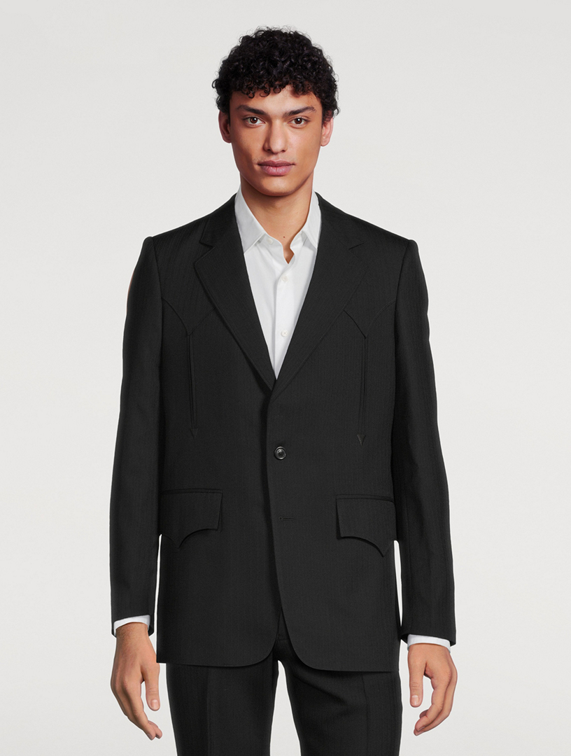 Wool Single-Breasted Jacket