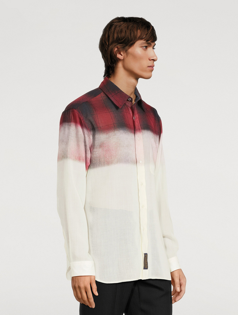 MAISON MARGIELA Pendleton Wool-Blend Contrast Shirt | Holt Renfrew