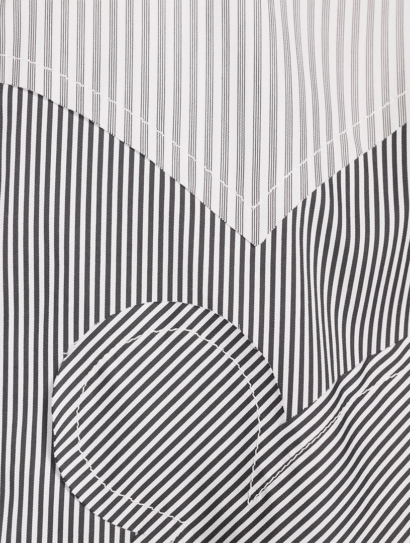 Yoke Stripe Cotton Shirt