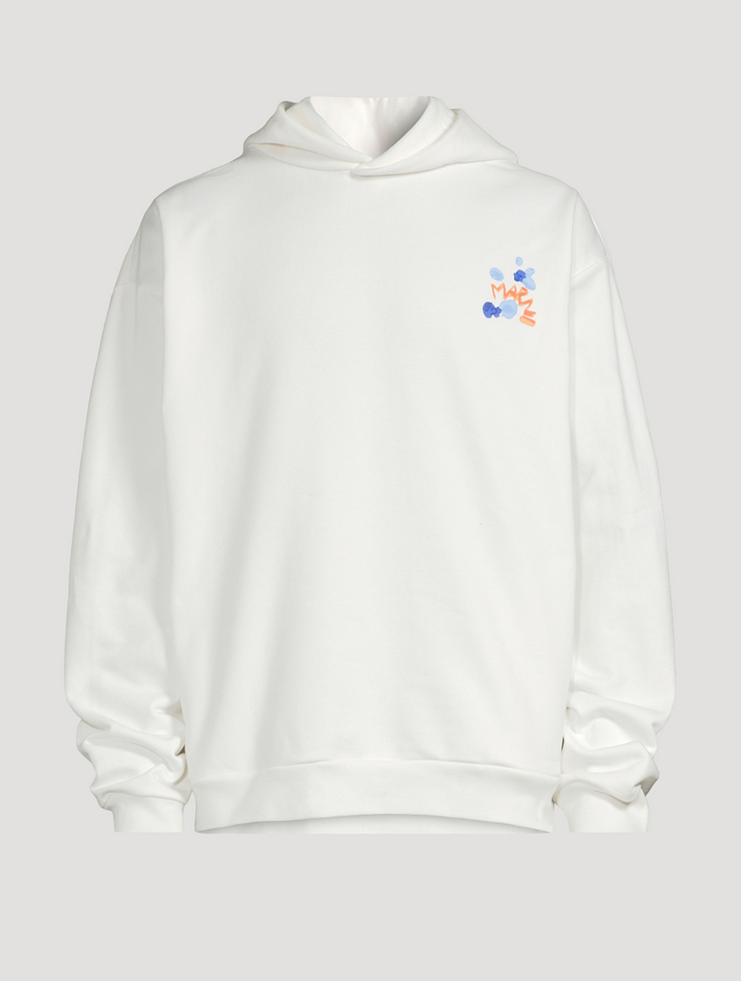 Dripping Logo Cotton Hoodie