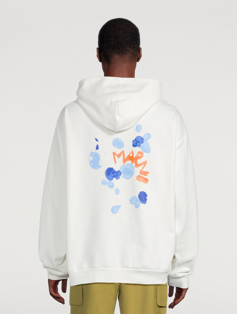 Dripping Logo Cotton Hoodie