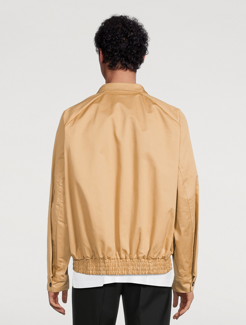 Gabardine Oversized Bomber Jacket