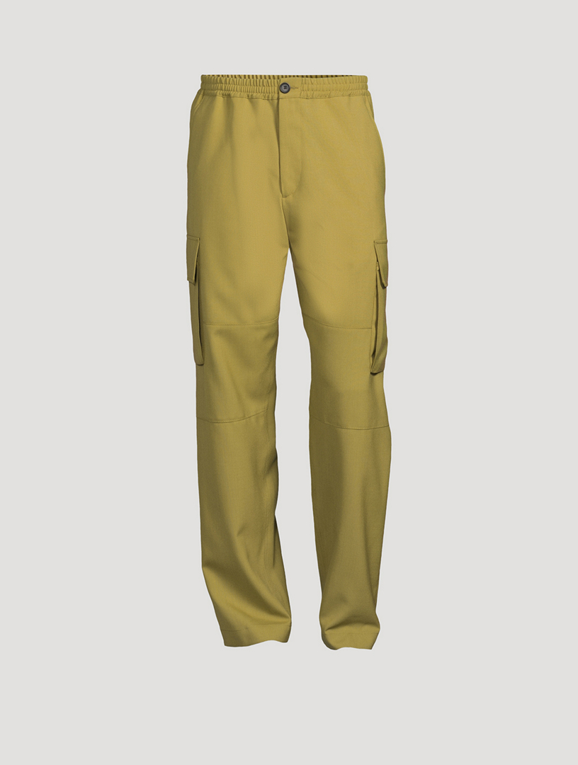 Rsq Low Rise Poplin Cargo Flare Pants Sage at  Men's