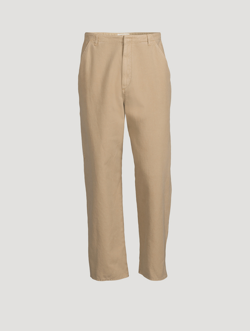 Marlon cotton canvas straight pants