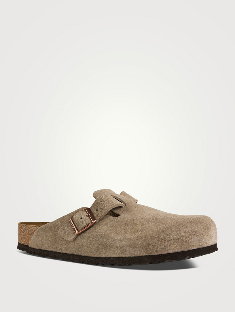 Boston Suede Clogs With Soft Footbed