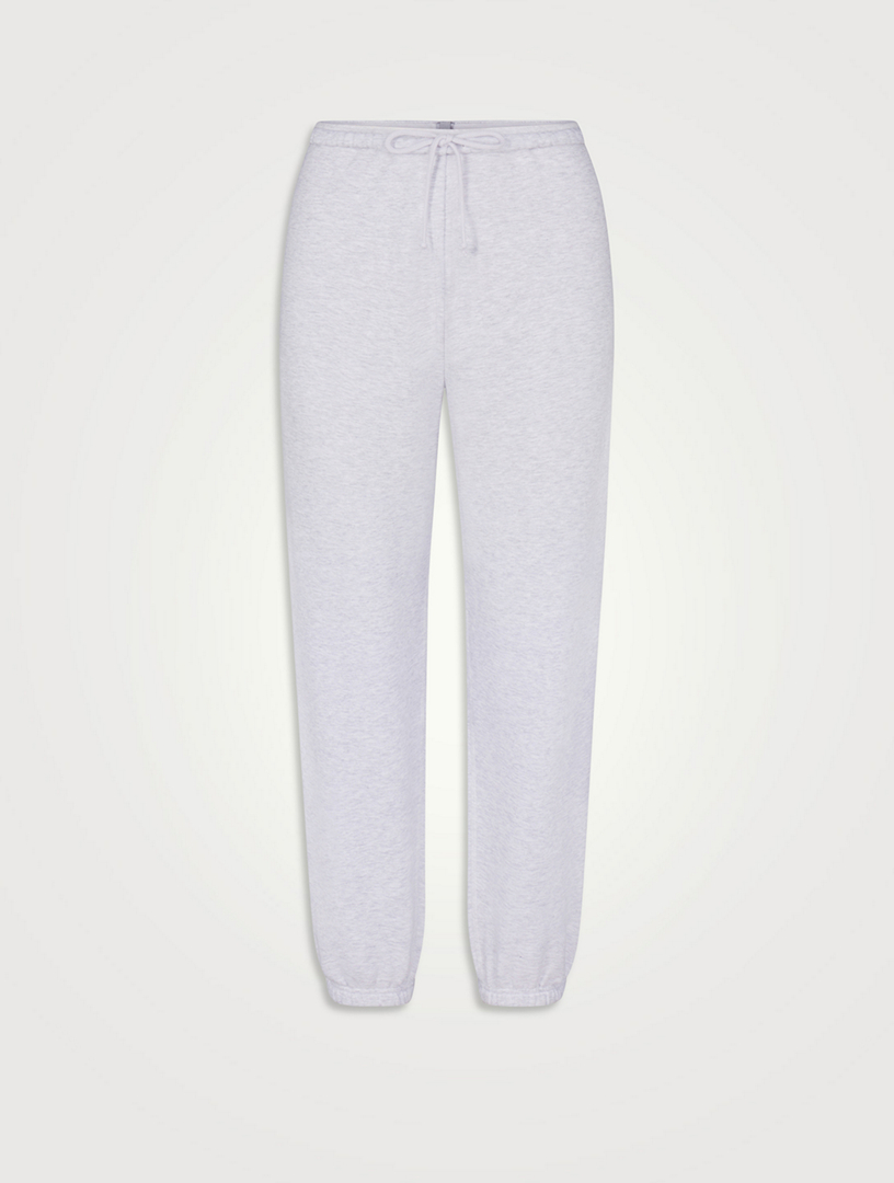 SKIMS Cotton Jersey Foldover Lounge Pants - Navy