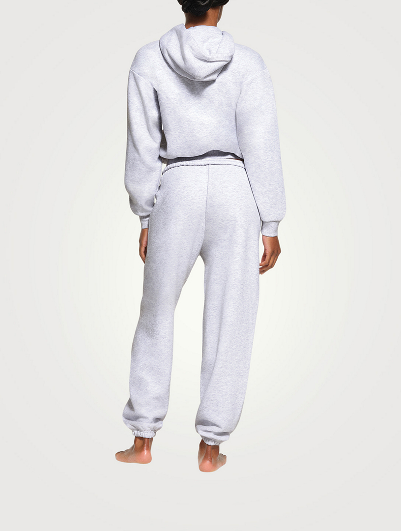 CELINE LOOSE HOODIE IN COTTON FLEECE - LIGHT GREY