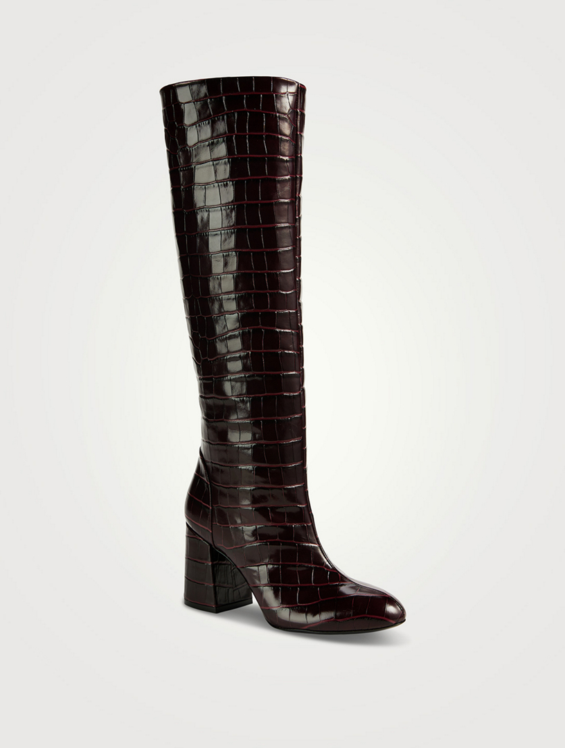 Stuart weitzman cheap croc boots