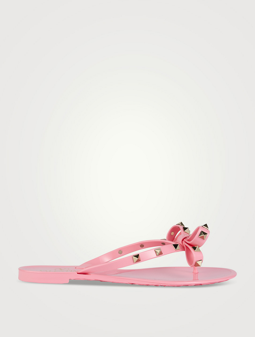 Jelly thong sandals hot sale with bow