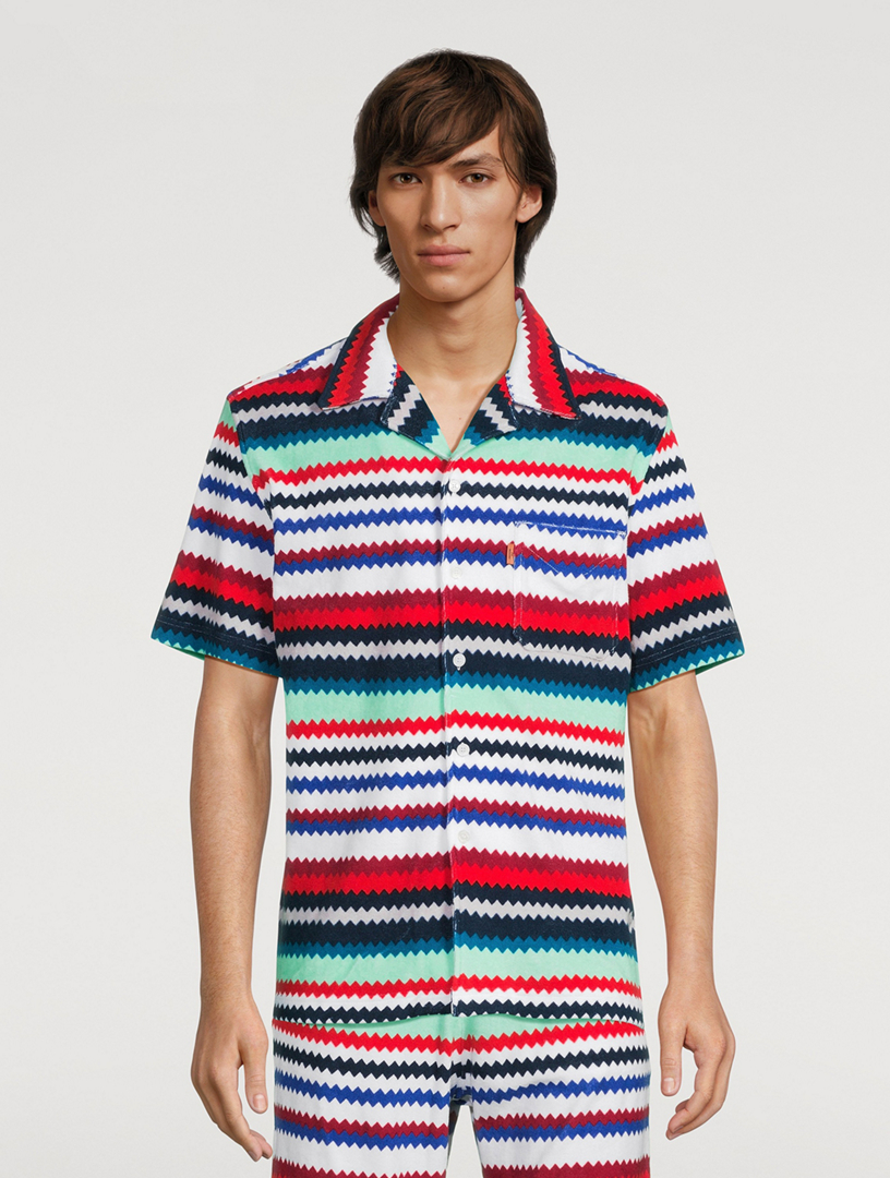 Cotton And Nylon Short-Sleeve Shirt