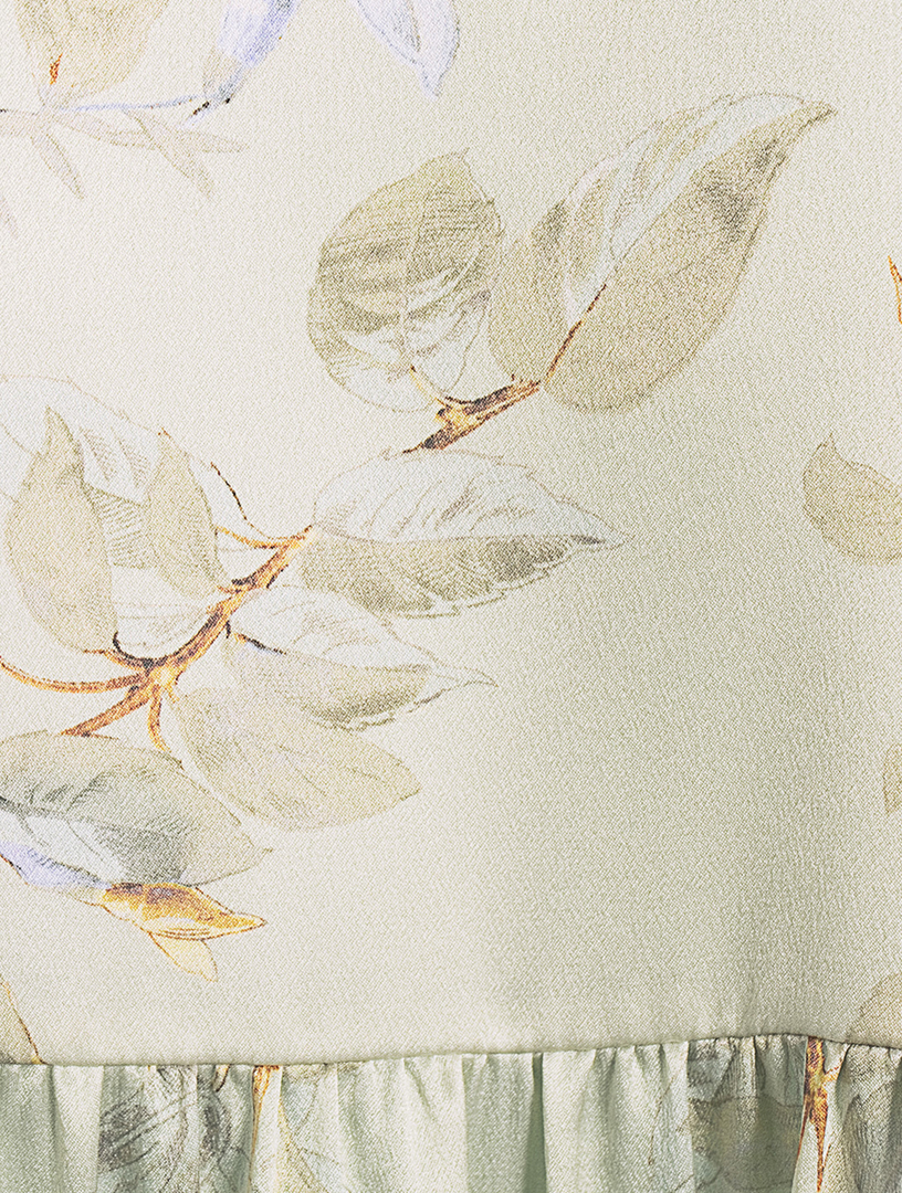 Silk Blouse Bellflower Print