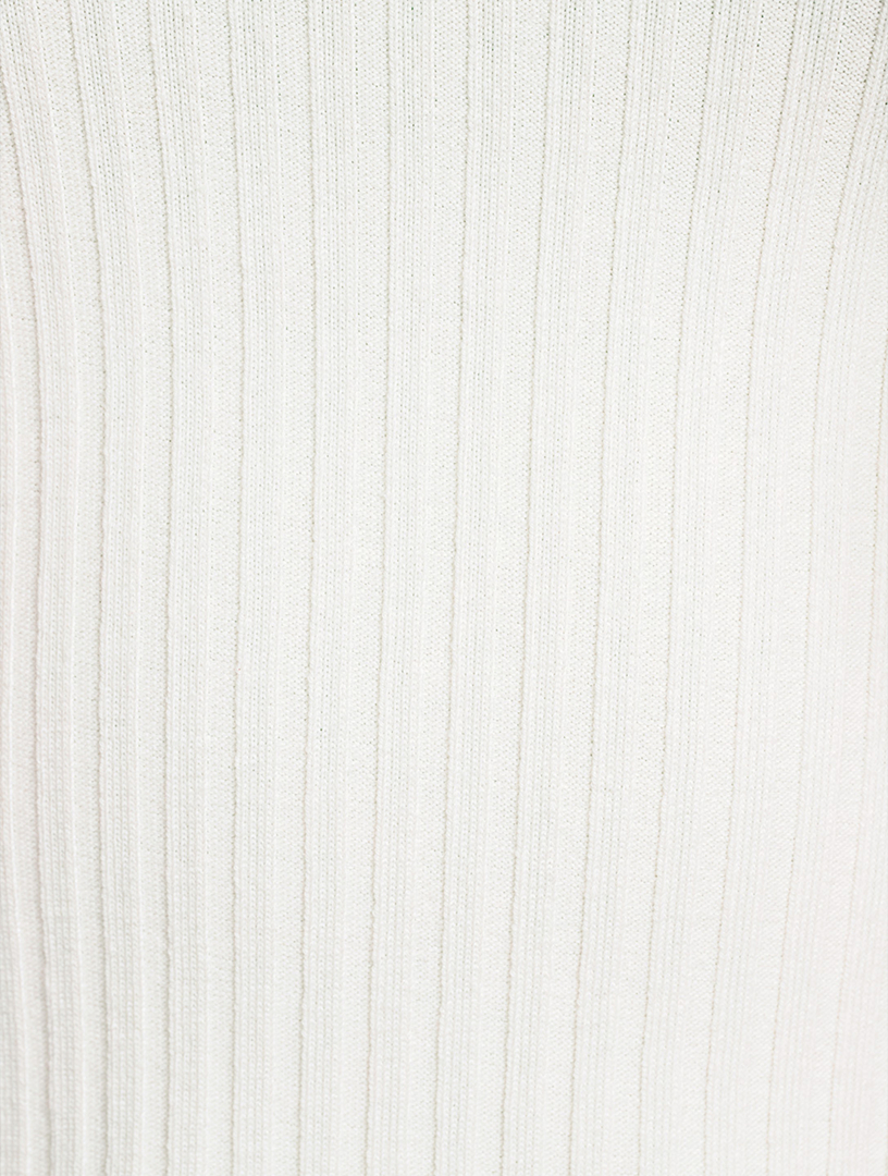 Ribbed Long-Sleeve Henley Shirt