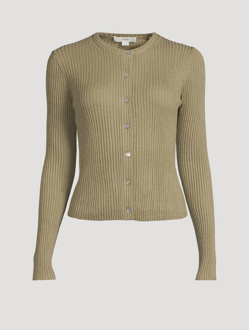 Ribbed Cashmere And Silk Cardigan