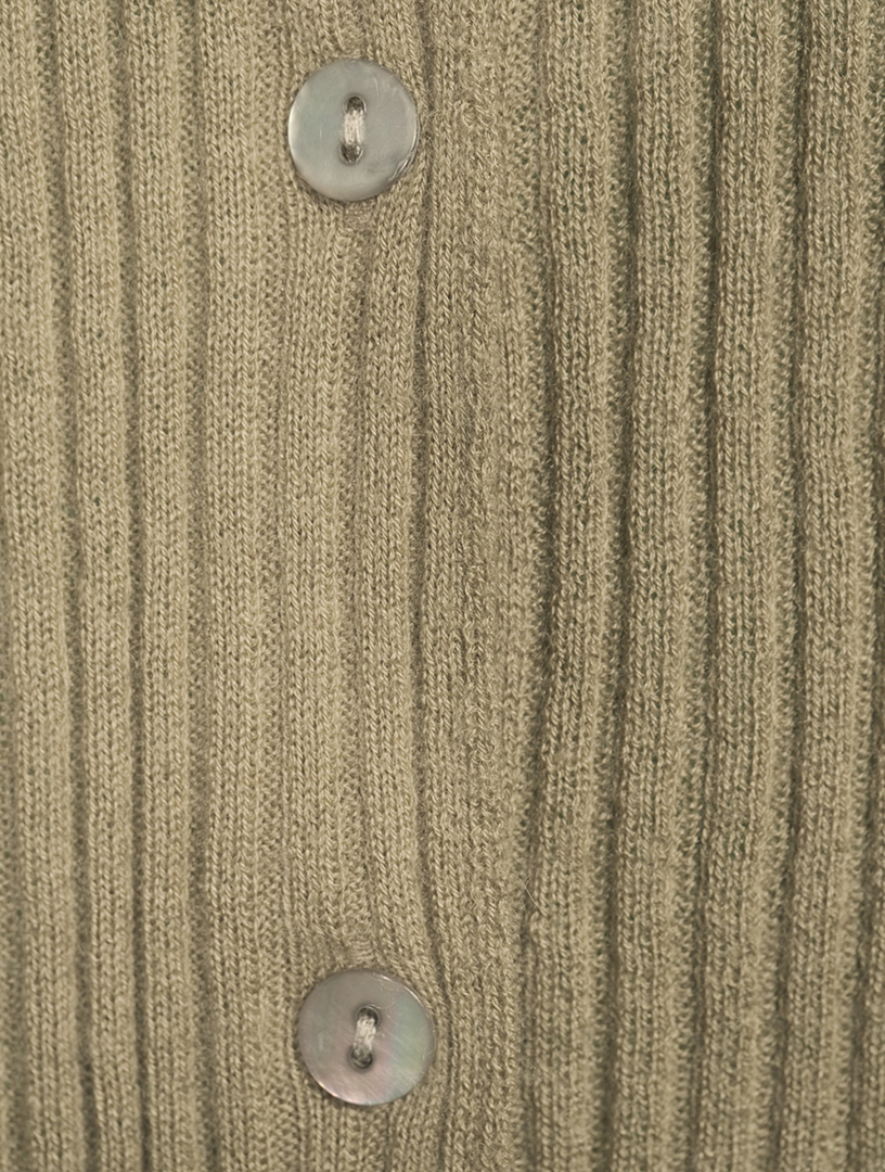Vince Ribbed Cashmere and Silk Fitted Cardigan - Bergdorf Goodman