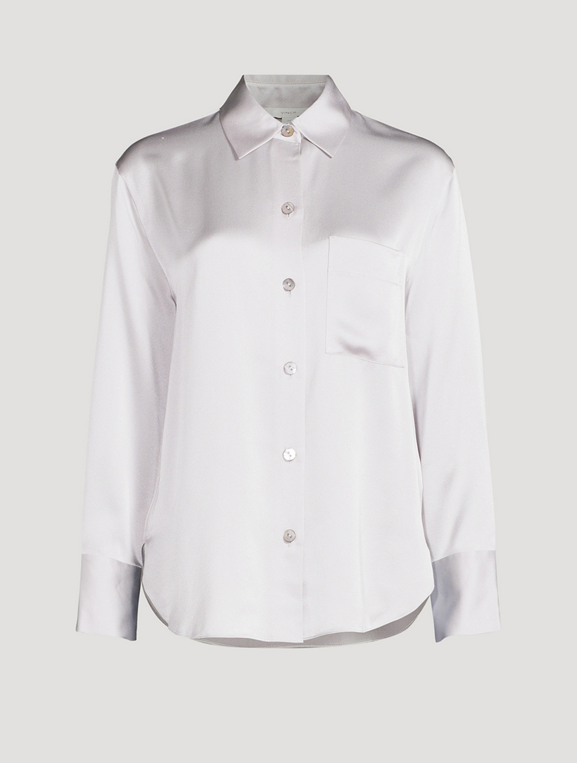 Designer white button outlet up shirt