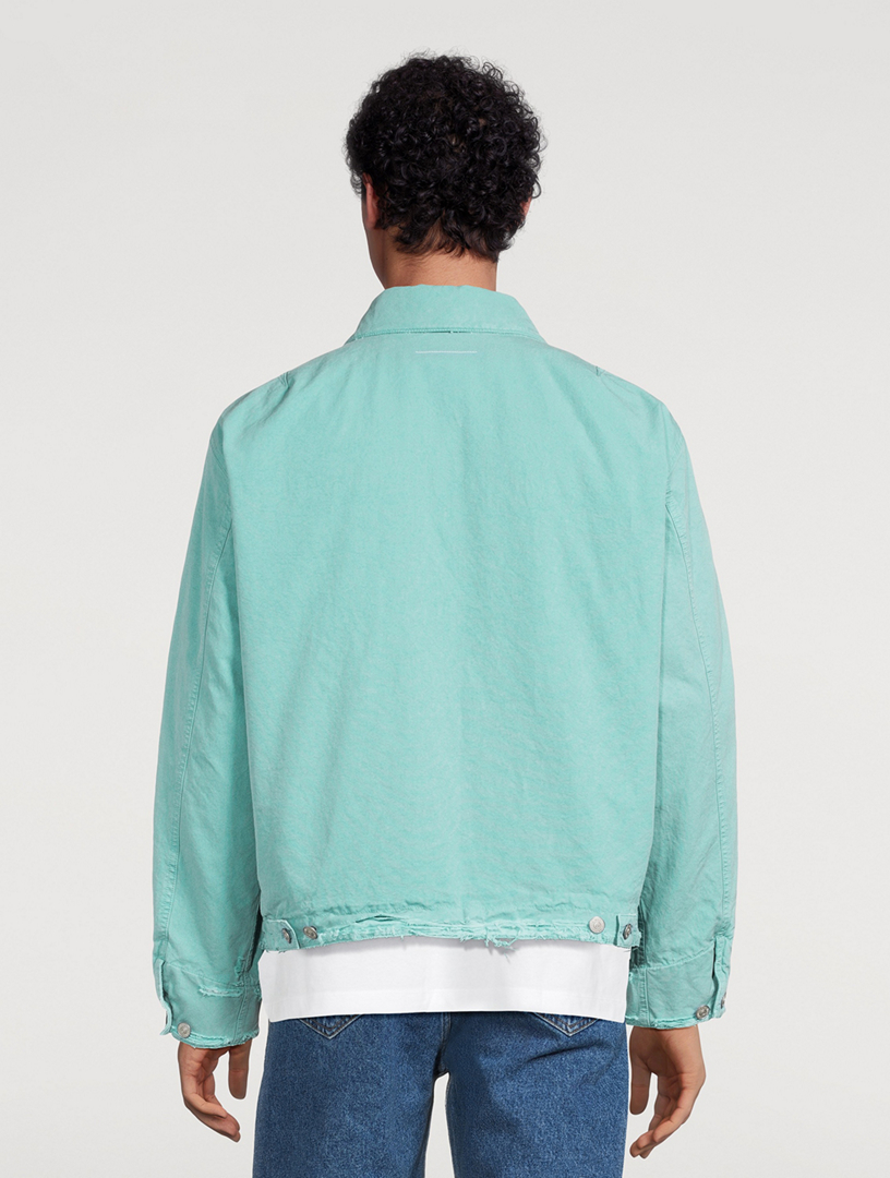【関税＆送料込み】Mm6 Maison Margiela Medium Blue Cotton J MM6 MAISON MARGIELA Cotton Zip Jacket | Holt Renfrew