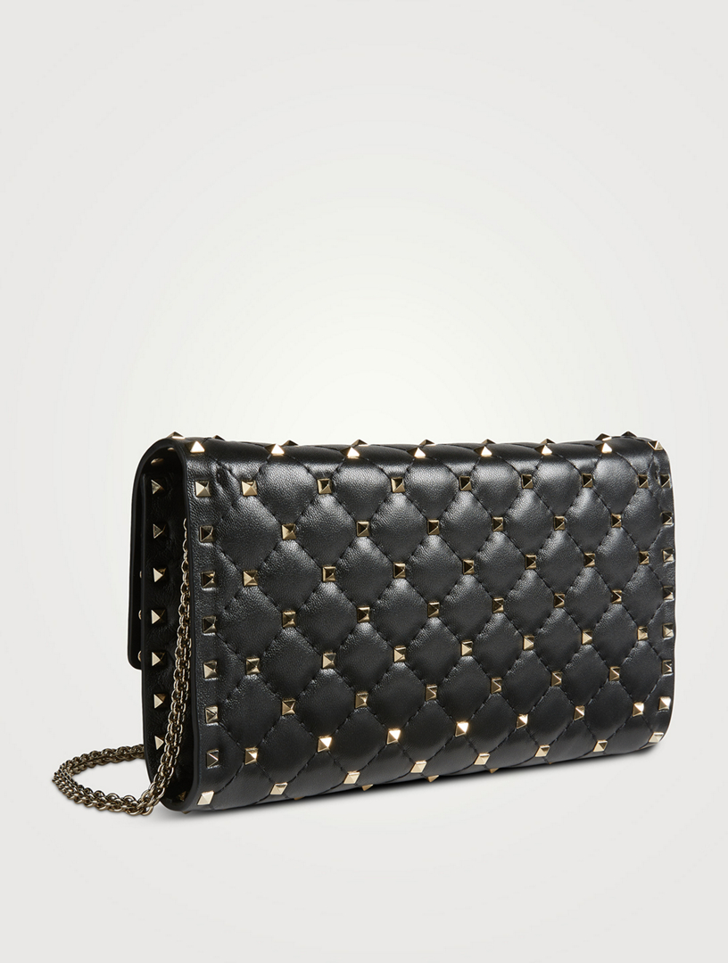 Rockstud Spike Leather Clutch
